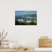 Haven bij St. Thomas Amerikaanse Maagdeneilanden Poster (Keuken)