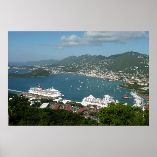 Haven bij St. Thomas Amerikaanse Maagdeneilanden Poster (Voorkant)