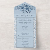 Haven Blauwe Bloem en  All In One Uitnodiging (Binnen)