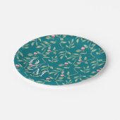 Haven Blauwe Bloemen Papieren Borden Papieren Bordje (Gekanteld)