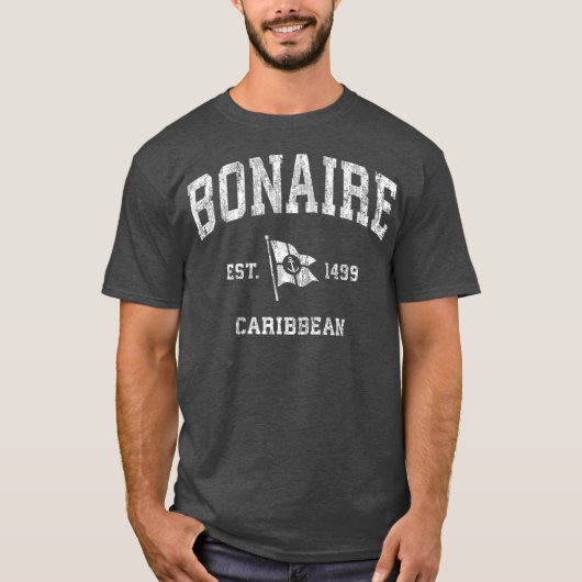 haven Bonaire Nautical Boat Anchor Vlag Sport T-shirt (Voorkant)