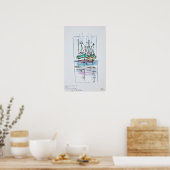 Haven Concarneau | Bretagne, Frankrijk Poster (Keuken)