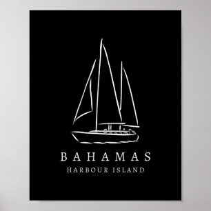 Haven Eiland Hamas Jacht Trip Souvenir Boot V Poster
