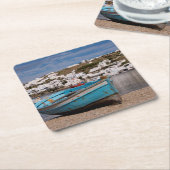 Haven- en havengebied met Griekse vissersboten Kartonnen Onderzetters (Schuin)