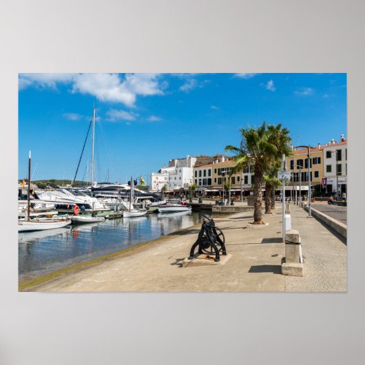 Haven en Paseo Marítimo van Mahon - Menorca, Spanj Poster (Voorkant)