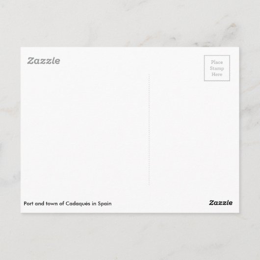 Haven en stad Cadaqués in Spanje Briefkaart (Achterkant)