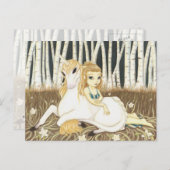 Haven- Fairy Unicorn briefkaart (Voorkant / Achterkant)