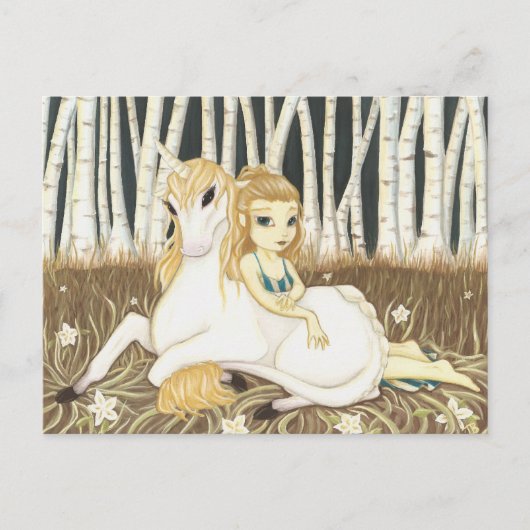 Haven- Fairy Unicorn briefkaart (Voorkant)