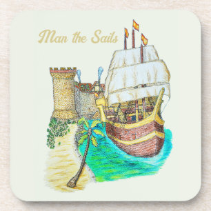 Haven Galleon Bier Onderzetter