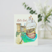 Haven Galleon Briefkaart (Staand voorkant)