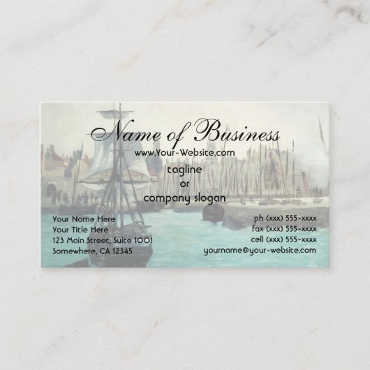 Haven in Calais door Edouard Manet Visitekaartje (Voorkant)