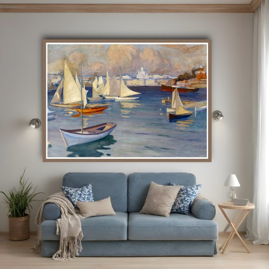 Haven in Helsinki, Albert Edelfelt Poster