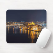 Haven in Malta 's nachts verlicht Muismat (Met muis)