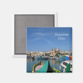 Haven in Marsaxlokk Magneet (Voorkant / Achterkant)