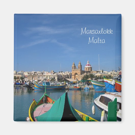 Haven in Marsaxlokk Magneet (Voorkant)