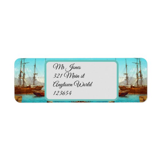  haven Italië 1800s Etiket (Voorkant)