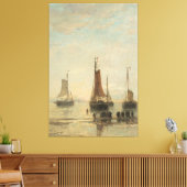  haven nautische muurkunst schepen aan de wal canvas afdruk (Insitu (Woonkamer))