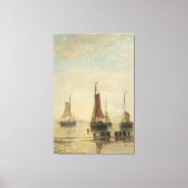  haven nautische muurkunst schepen aan de wal canvas afdruk (Voorkant)