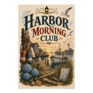 Haven Ochtendclub Kustvuurtoren Perfect Poster