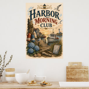 Haven Ochtendclub Kustvuurtoren Poster