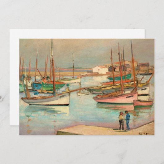 Haven op het eiland Yeu | Henri Lebasque (Voorkant / Achterkant)