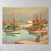 Haven op het eiland Yeu | Henri Lebasque Poster (Voorkant)