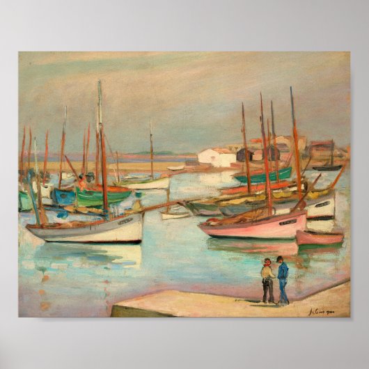 Haven op het eiland Yeu | Henri Lebasque Poster (Voorkant)