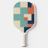Haven Play Retro Gestreepte Geruite Pickleball Pad Paddle (Achterkant)