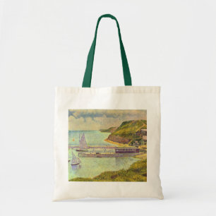 Haven Port-en-Bessin hoog tij door Georges Seurat Tote Bag