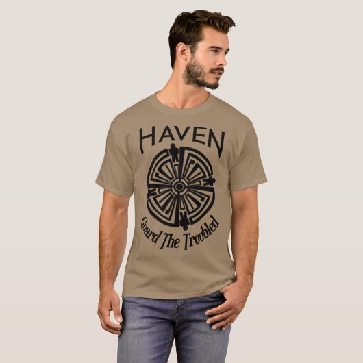Haven Troubled Tattoo Black Logo T-shirt (Voorkant volledig)