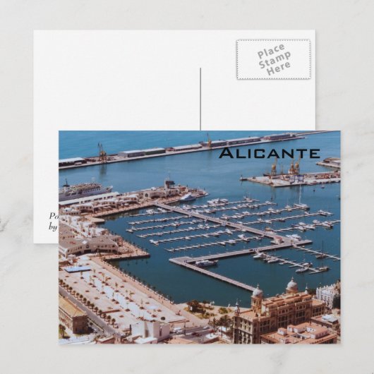 Haven van Alicante Briefkaart (Voorkant / Achterkant)