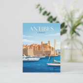 Haven van Antibes Frankrijk Briefkaart (Staand voorkant)