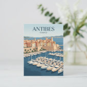 Haven van Antibes Frankrijk Briefkaart (Staand voorkant)