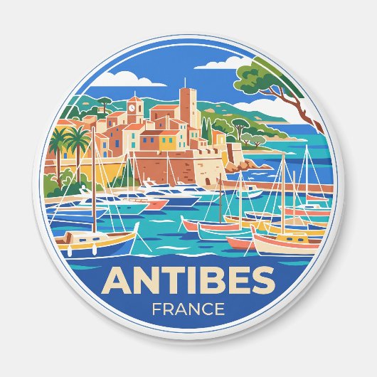 Haven van Antibes Frankrijk Magneet (Voorkant)