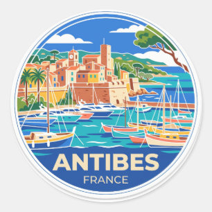 Haven van Antibes Frankrijk Ronde Sticker