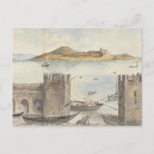 Haven van Arona (1795) Charles Gore Briefkaart (Voorkant)