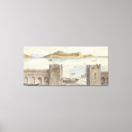 Haven van Arona (1795) Charles Gore Canvas Afdruk