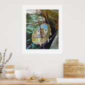 haven van Audierne à marée basse Poster (Keuken)