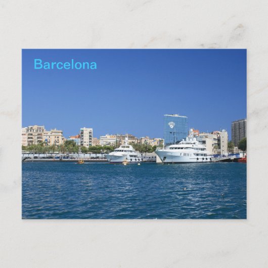 Haven van Barcelona Briefkaart (Voorkant)