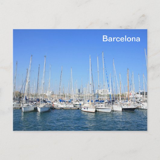 Haven van Barcelona Briefkaart (Voorkant)