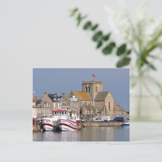 Haven van Barfleur in Frankrijk Briefkaart (Staand voorkant)