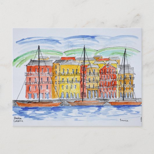 Haven van Bastia | Corsica, Frankrijk Briefkaart (Voorkant)