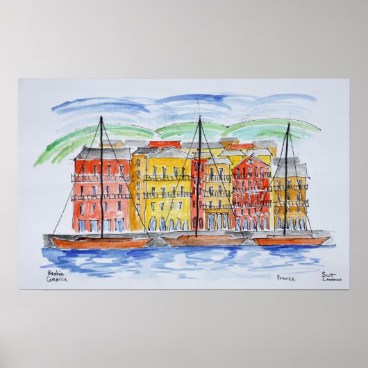 Haven van Bastia | Corsica, Frankrijk Poster (Voorkant)