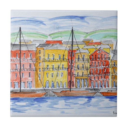 Haven van Bastia | Corsica, Frankrijk Tegeltje (Voorkant)