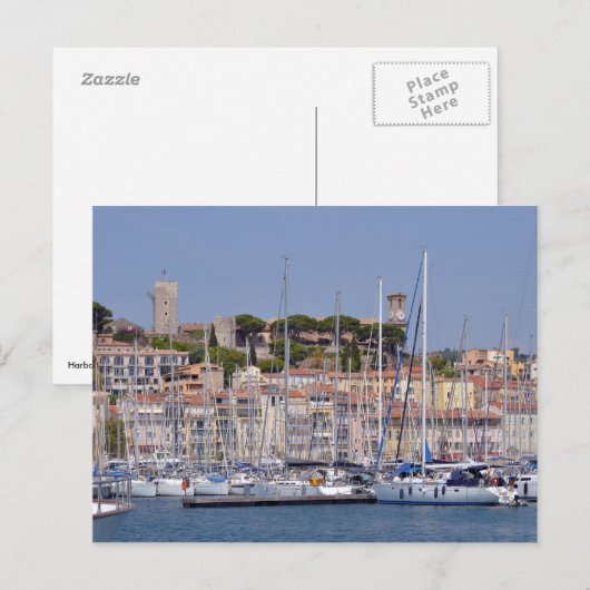haven van Cannes in Frankrijk Briefkaart (Voorkant / Achterkant)