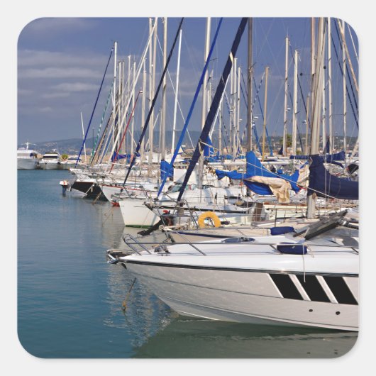 haven van Cannes in Frankrijk Vierkante Sticker (Voorkant)