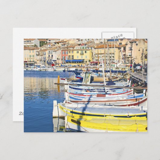 Haven van Cassis, Frankrijk Briefkaart (Voorkant / Achterkant)