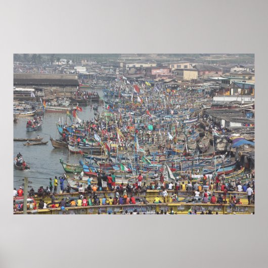 Haven van de Slave City Elmina, Ghana, West-Afrika Poster (Voorkant)