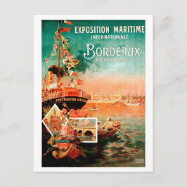 Haven van de stad Bordeaux, Frankrijk, toeristensc Briefkaart