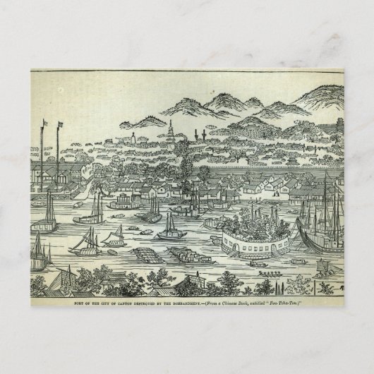 Haven van de stad Canton Briefkaart (Voorkant)